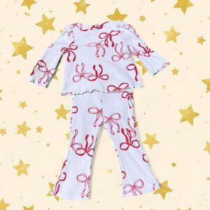 6-9mo Ribbon Ribbon Tshirt with Flared Pants Set